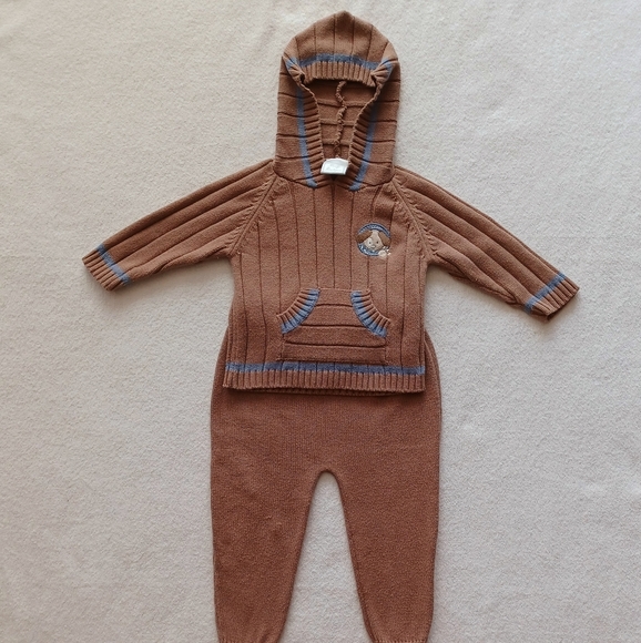 Vintage 1990s Baby Boy Knit Set of sweater and pants - Picture 2 of 9